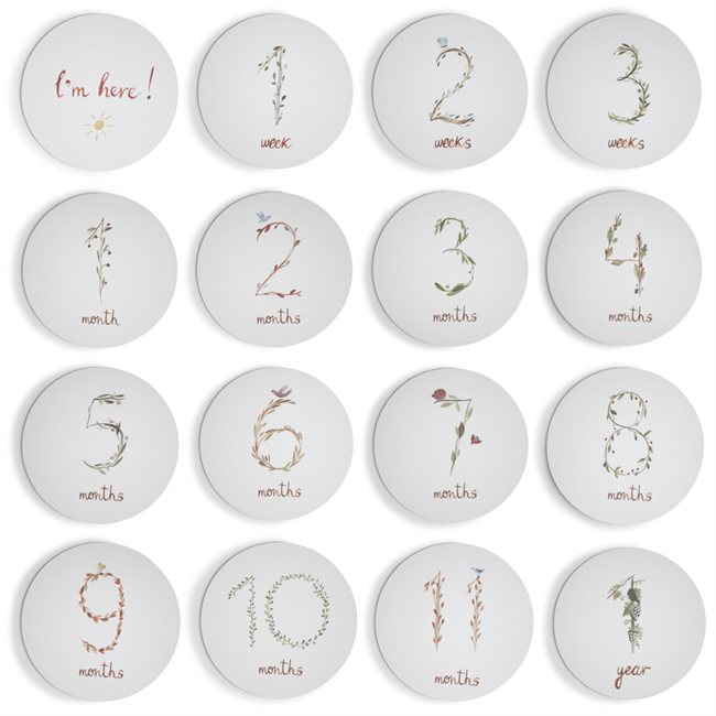 Mushie Milestone verstaposti kaardid