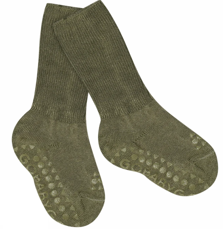 GoBabyGo Bamboo libisemiskindlad bambussokid Deep Lichen Green