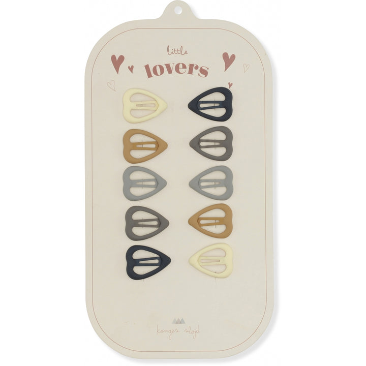 Konges Sløjd juukselõksud Heart 10-pakk Blue Shades