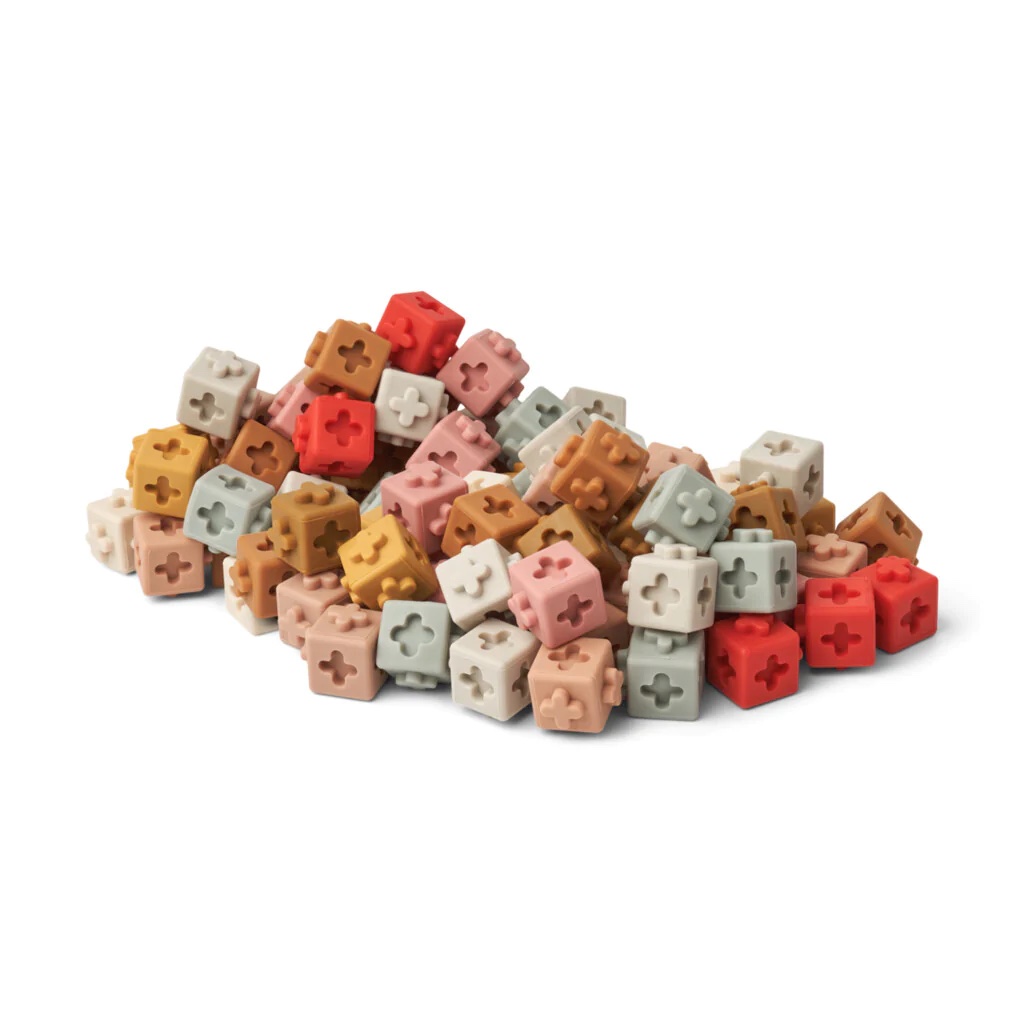 Liewood ehitusklotsid Links 100tk, Dusty Raspberry Multi Mix