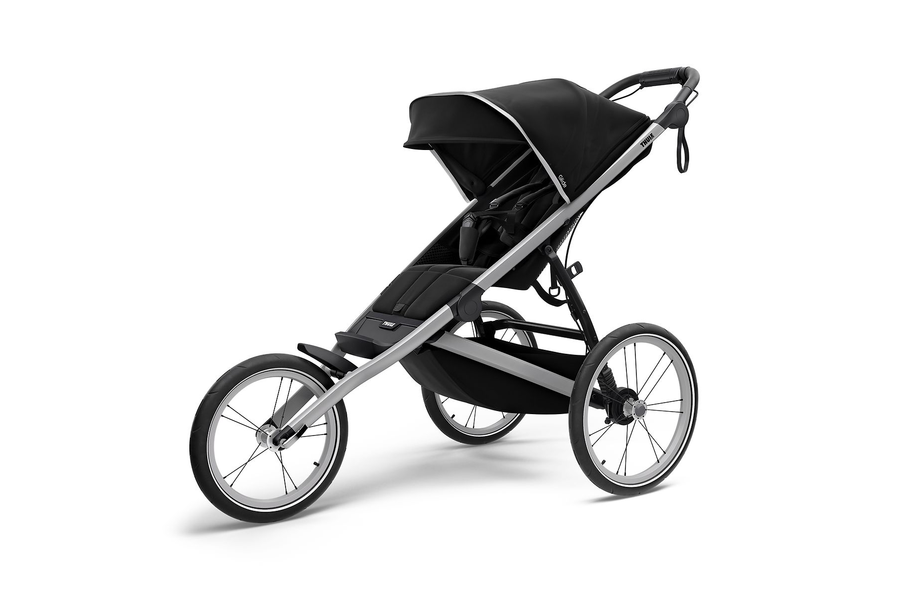 Thule jooksukäru Glide 3 Aluminium/ Jet Black