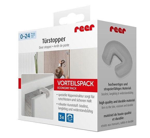 Reer uksestopper läbipaistev 3 tk pakis