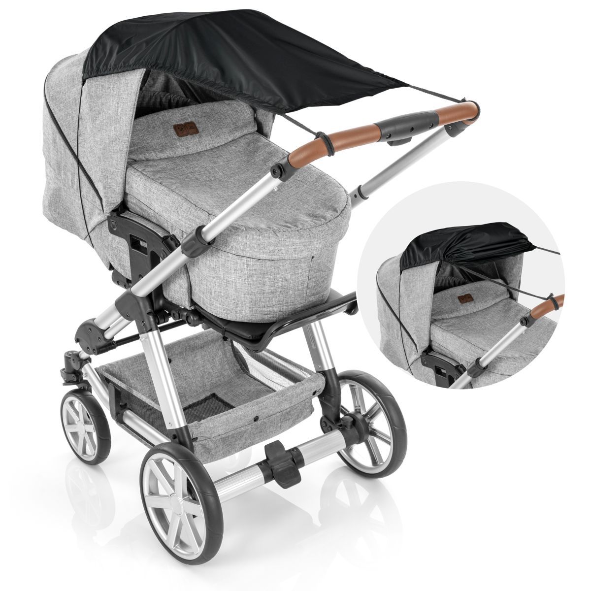 Reer vankri päikesekaitse ShineSafe must