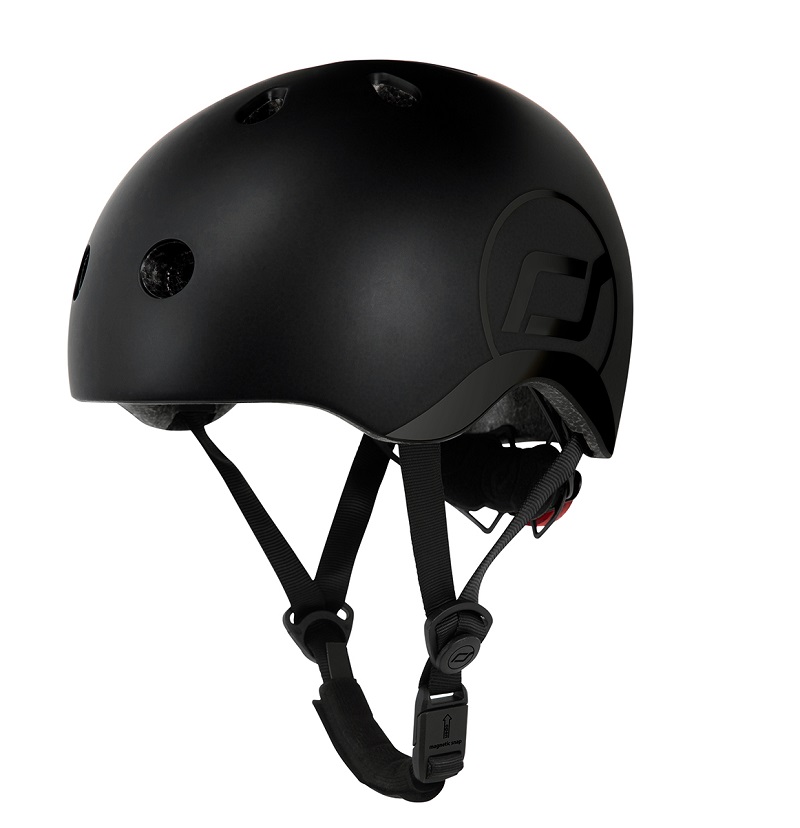 Scoot and Ride väikelaste jalgrattakiiver BLACK 45-51 cm XXS-S