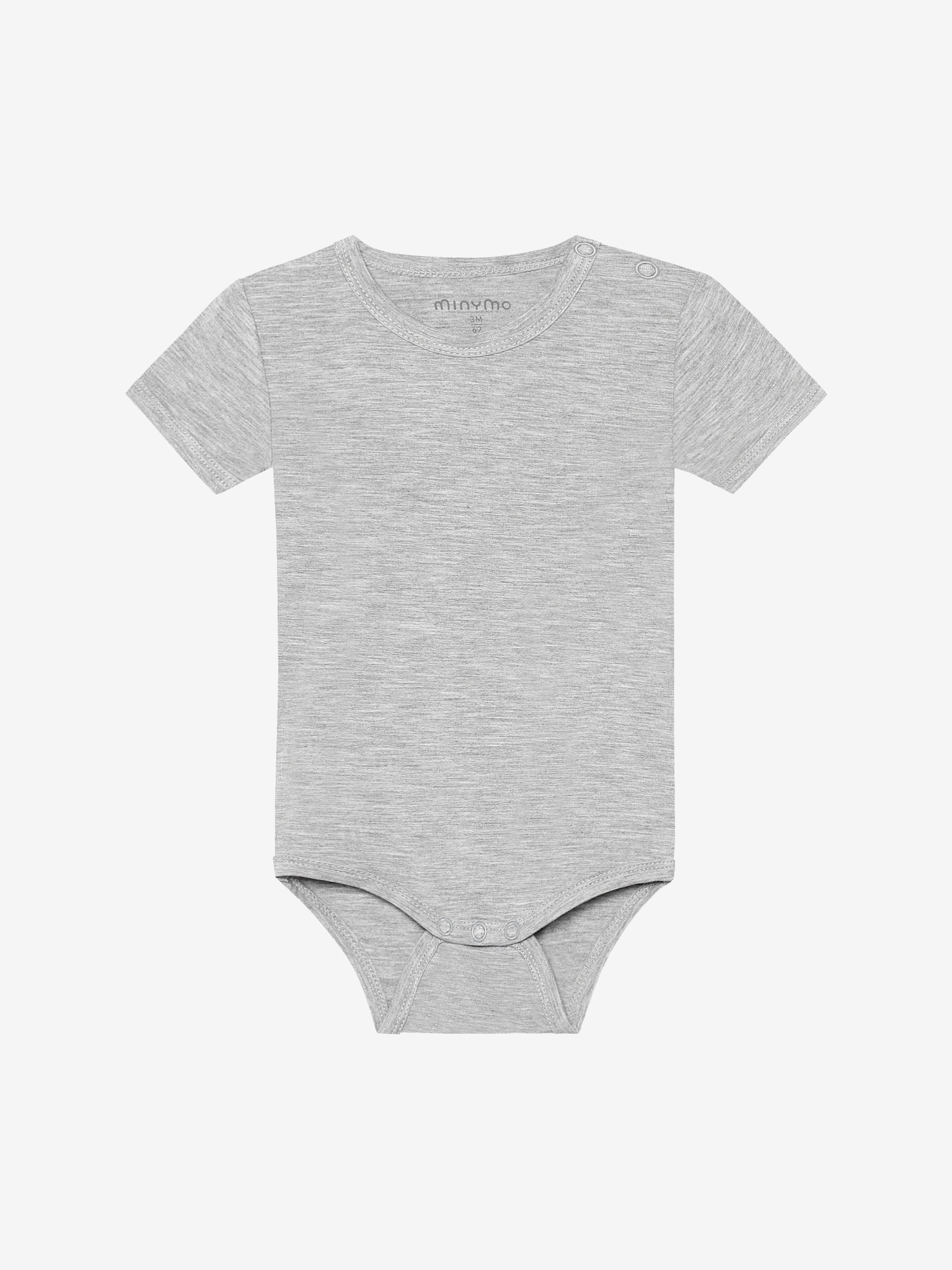 Minymo bambusviskoosist lühikeste varrukatega body Medium Grey