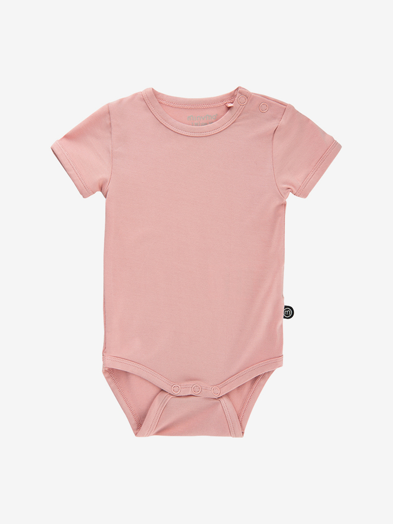 Minymo bambusviskoosist lühikeste varrukatega body Misty Rose