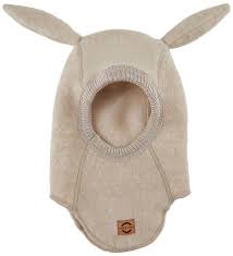 Mikk-line meriino tuukrimüts jänku kõrvadega Melange Offwhite