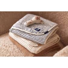 Jollein musliinist tekk  Miffy Stripe Navy 75x100cm