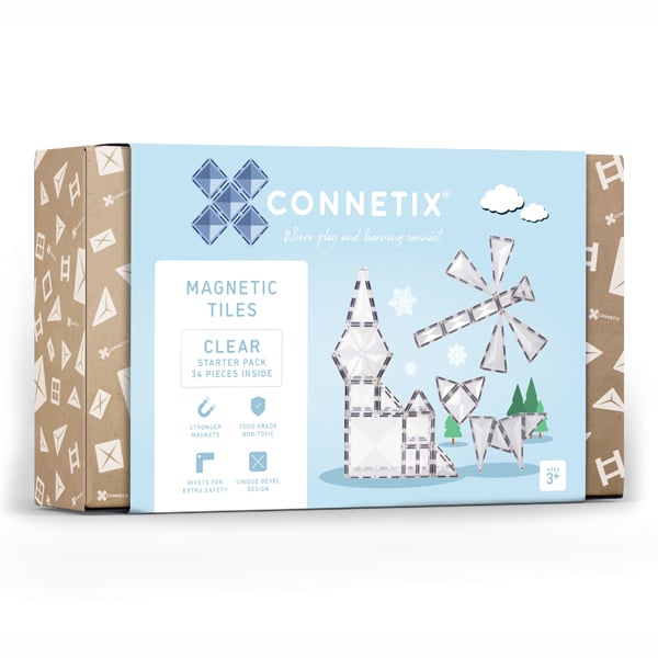 Connetix magnetilised klotsid 34tk Clear Pack