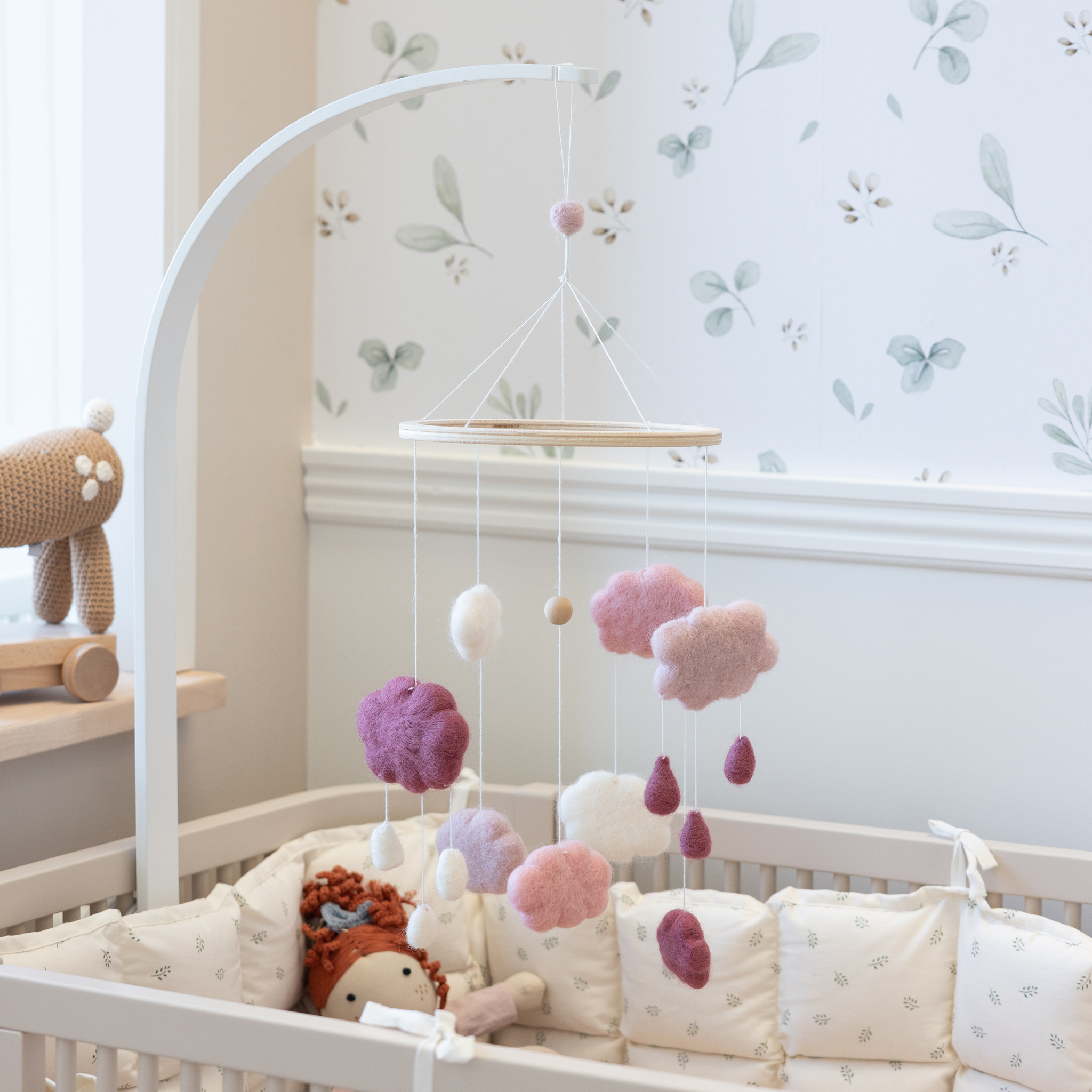 Sebra voodikarussell pilved Cotton Candy Pink