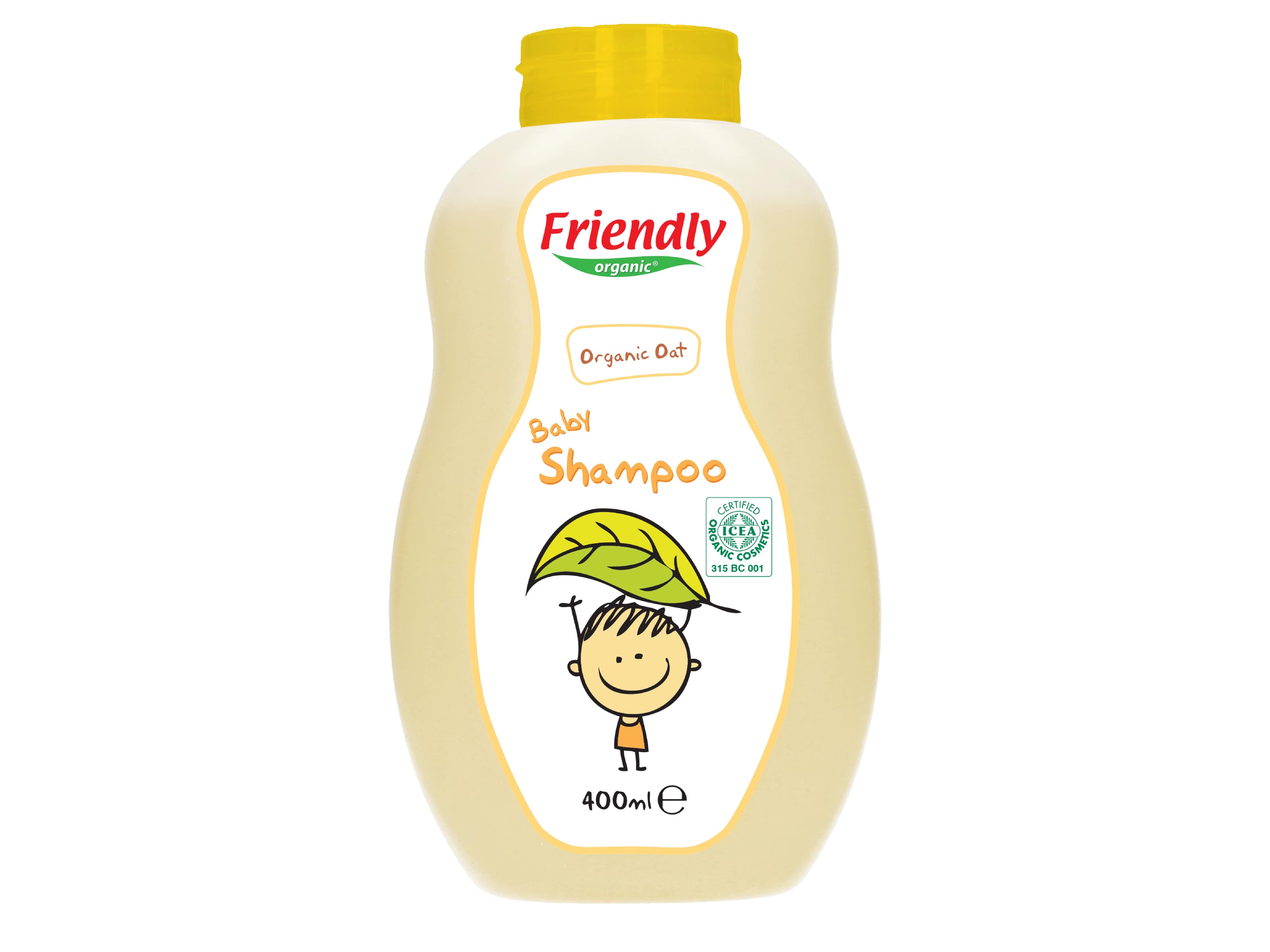 Friendly Organic seebivaba orgaaniline 2in1 juuste- ja kehapesuvahend rahustava kaeraekstraktiga, 400 ml