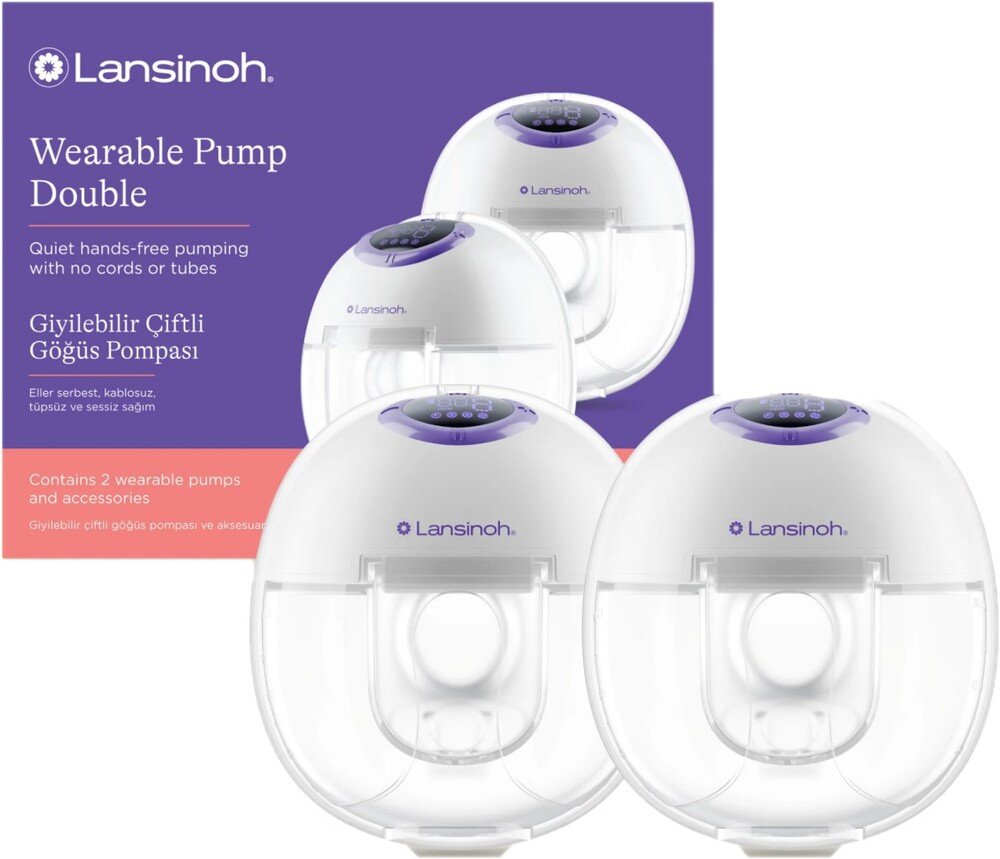 Lansinoh®Discreet Duo kaasaskantav käed vaba elektriline rinnapump