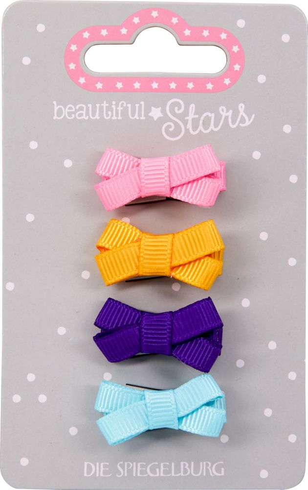 Beautiful Stars juukseklamber 4 tk erinevad värvid