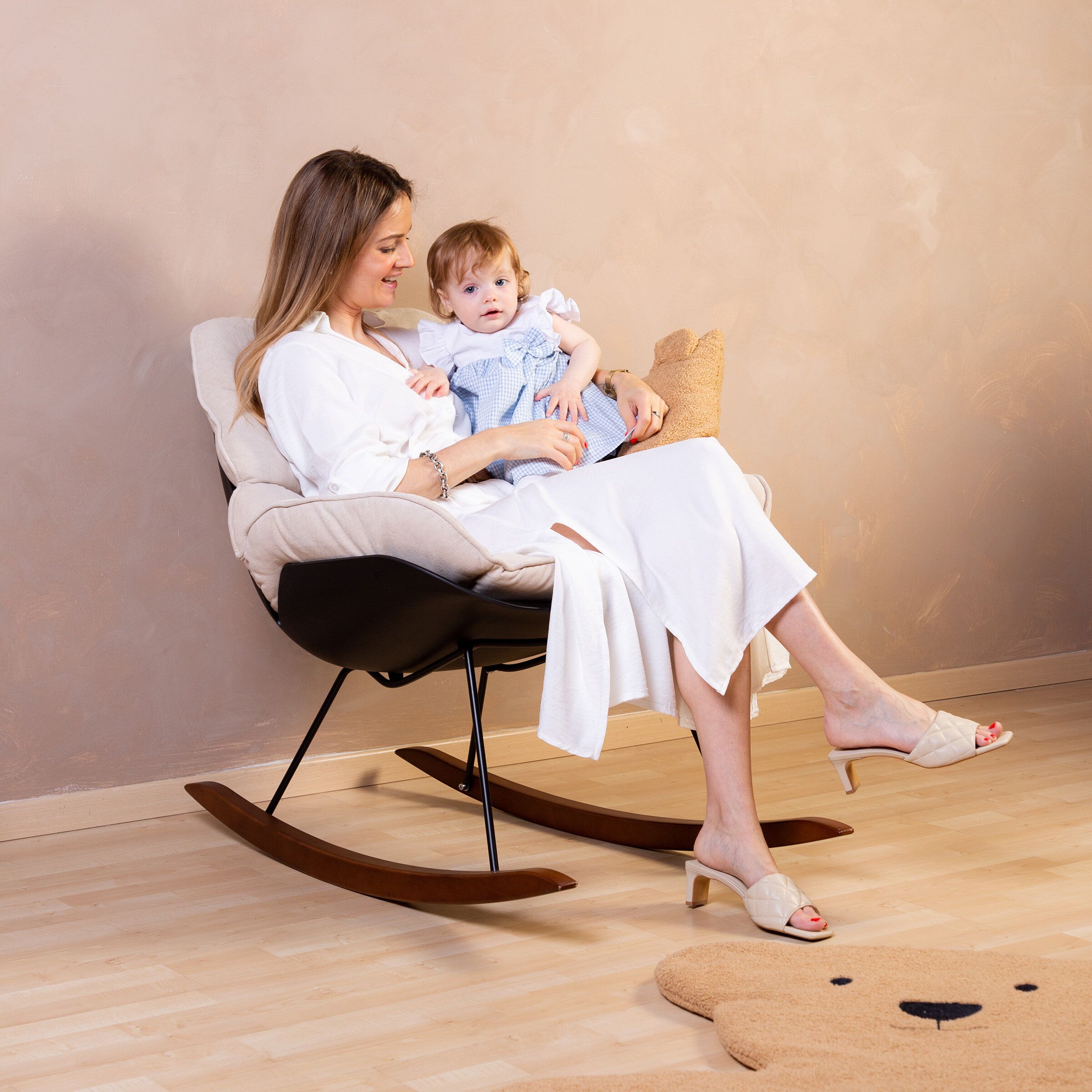 Childhome kiiktool, black/off-white