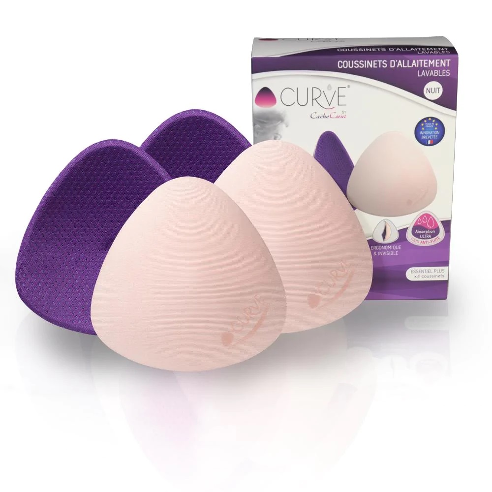 Cache Coeur korduvkasutatavad rinnapadjad Night Purple 4tk