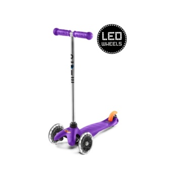 Micro Mini Classic LED tõukeratas, lilla, 3-5 eluaastat