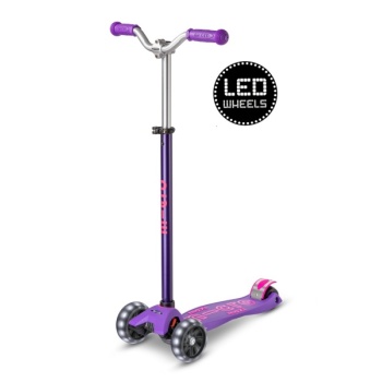 Micro Maxi Deluxe Pro LED tõukeratas, lilla, 5-12 eluaastat