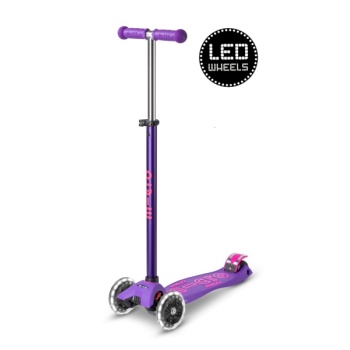 Micro Maxi Deluxe LED tõukeratas, lilla, 5-12 eluaastat