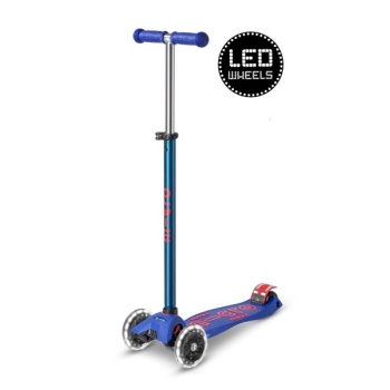 Micro Maxi Deluxe LED tõukeratas, sinine/punane, 5-12 eluaastat