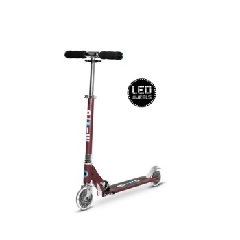 Micro Sprite LED tõukeratas, autumn red, 5-12 eluaastat