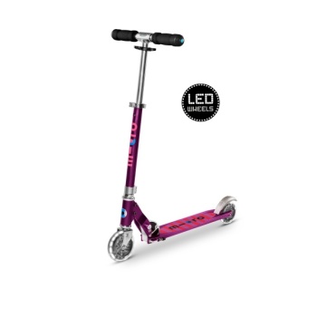 Micro Sprite LED tõukeratas, purple stripe, 5-12 eluaastat