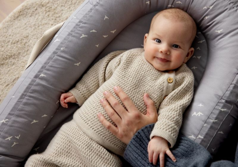 Voksi Wool meriinovillane kampsun Honeycomb Seashell Sand