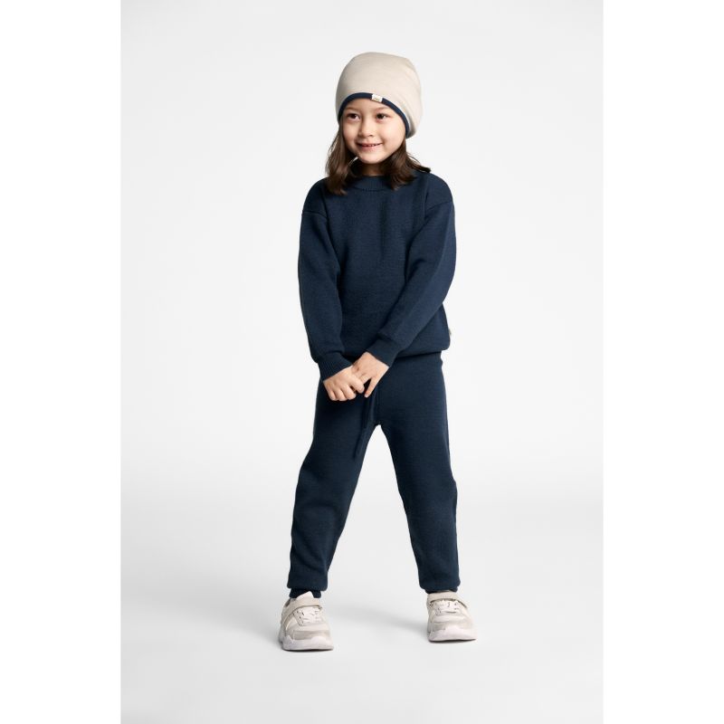 Voksi Wool meriinovillased püksid Jacquard Poppy Blue