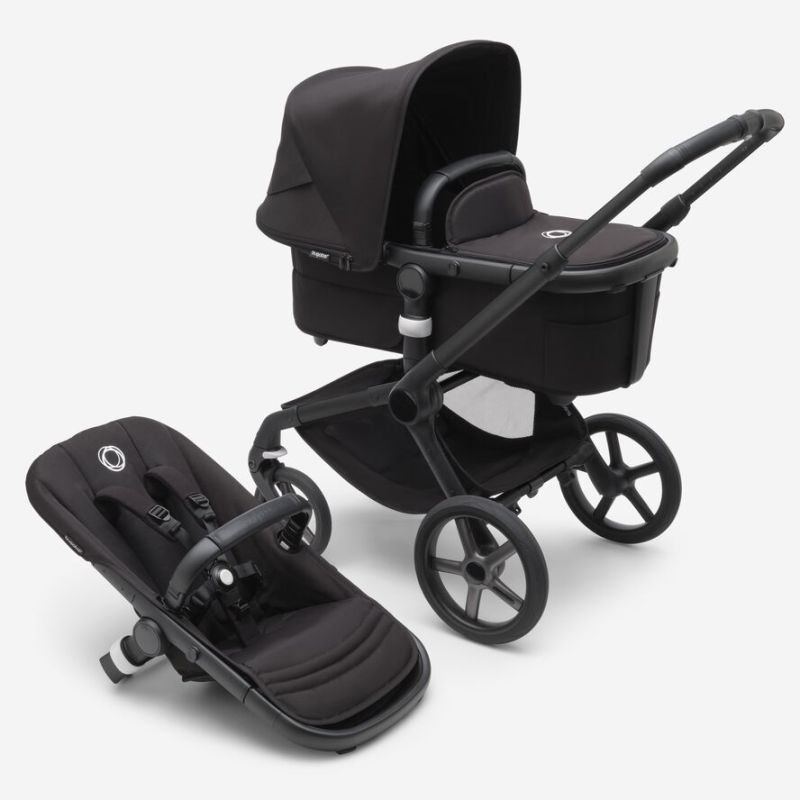 Bugaboo Fox 5 2in1 vankrikomplekt Black/Midnight Black//Midnight Black