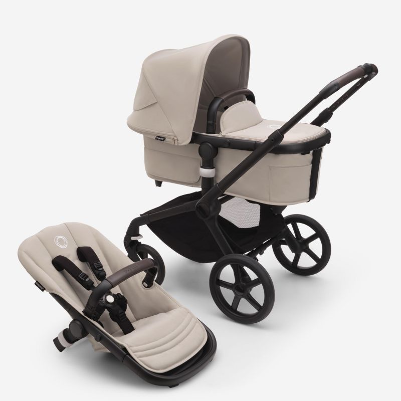 Bugaboo Fox 5 2in1 vankrikomplekt Black/Desert Taupe/Desert Taupe