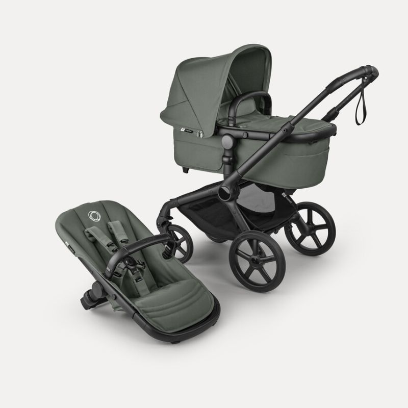 Bugaboo Fox 5 Renew 2in1 vankrikomplekt Black/Forest Green/Forest Green