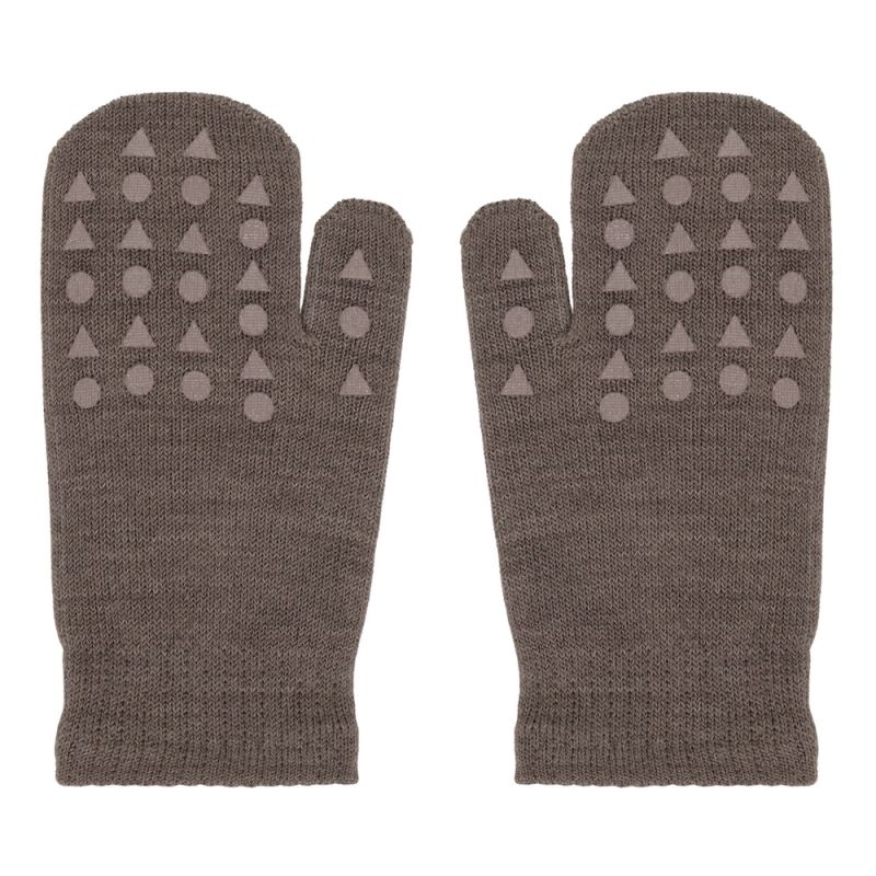 GoBabyGo Wool libisemiskindlad villased labakindad Brown Melange 0-3 a