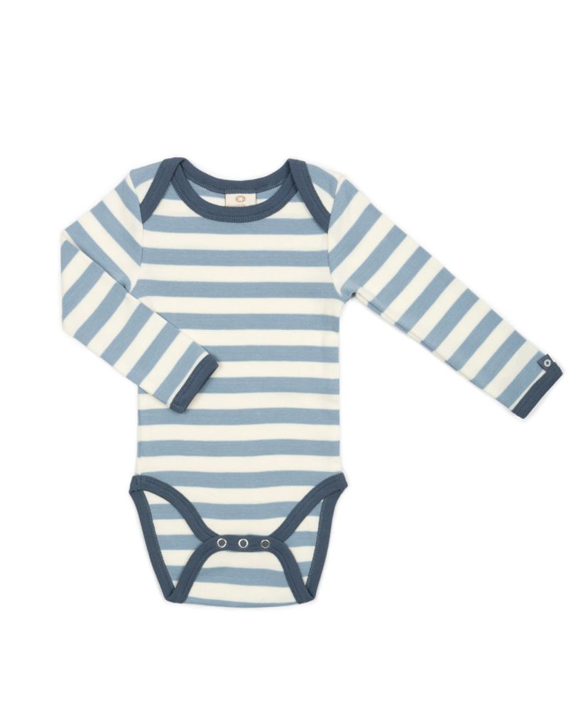 SmallStuff body pikkade varrukatega Denim/White