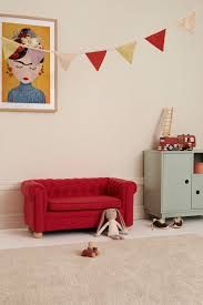Kids Concept laste diivan Chesterfield punane
