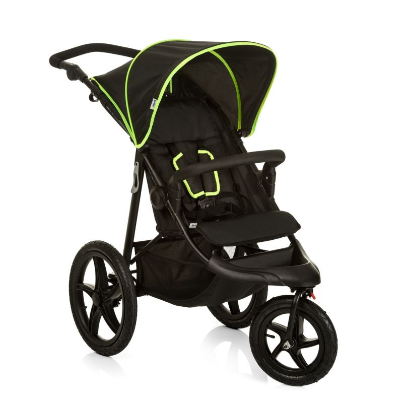 Hauck jalutuskäru Runner, black neon/yellow