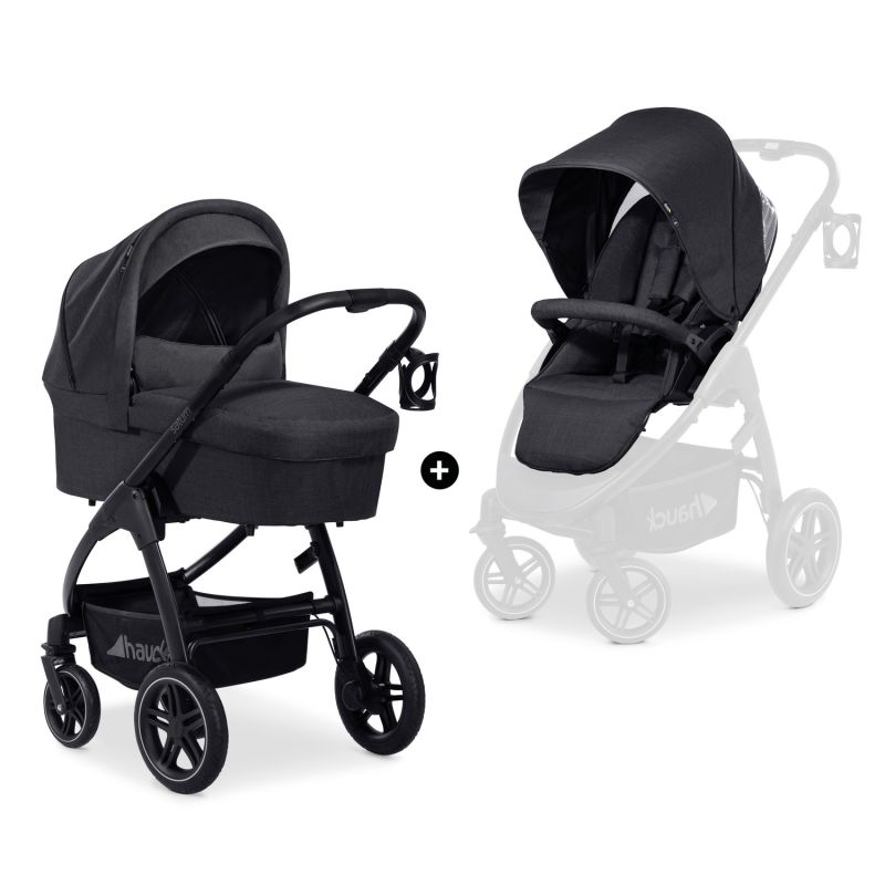 Hauck jalutuskäru Saturn R Duoset, melange black