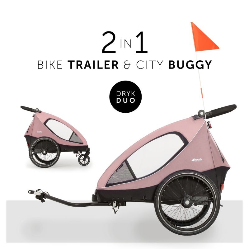 Hauck Dryk Duo jalgrattahaagis 2in1, rose