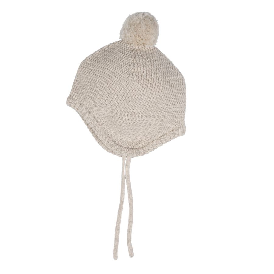 Voksi Wool meriinovillane müts Honeycomb Seashell Sand