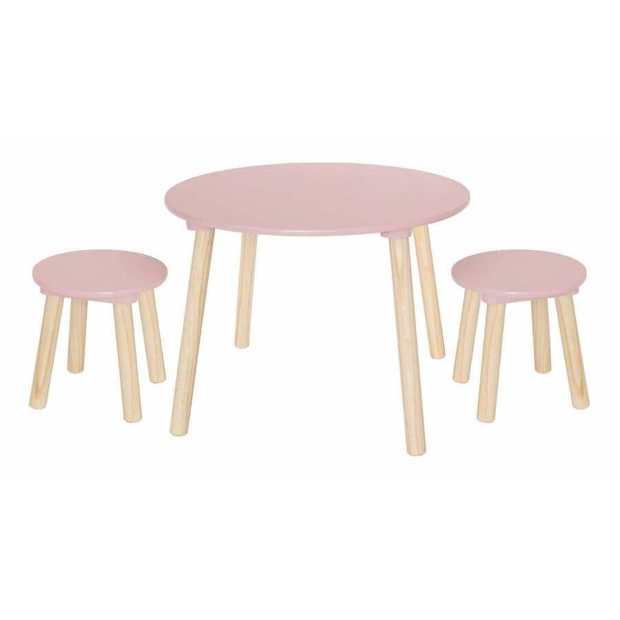 JaBaDaBaDo Laste laud ja 2 tooli roosa
