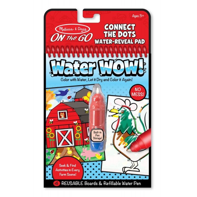 Melissa & Doug Water Wow! veepliiatsiga värviraamat Ühenda punktid