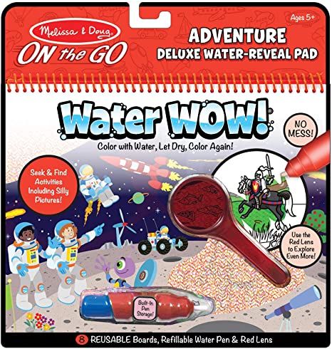 Melissa & Doug Water Wow! veepliiatsiga värviraamat Seiklused Deluxe