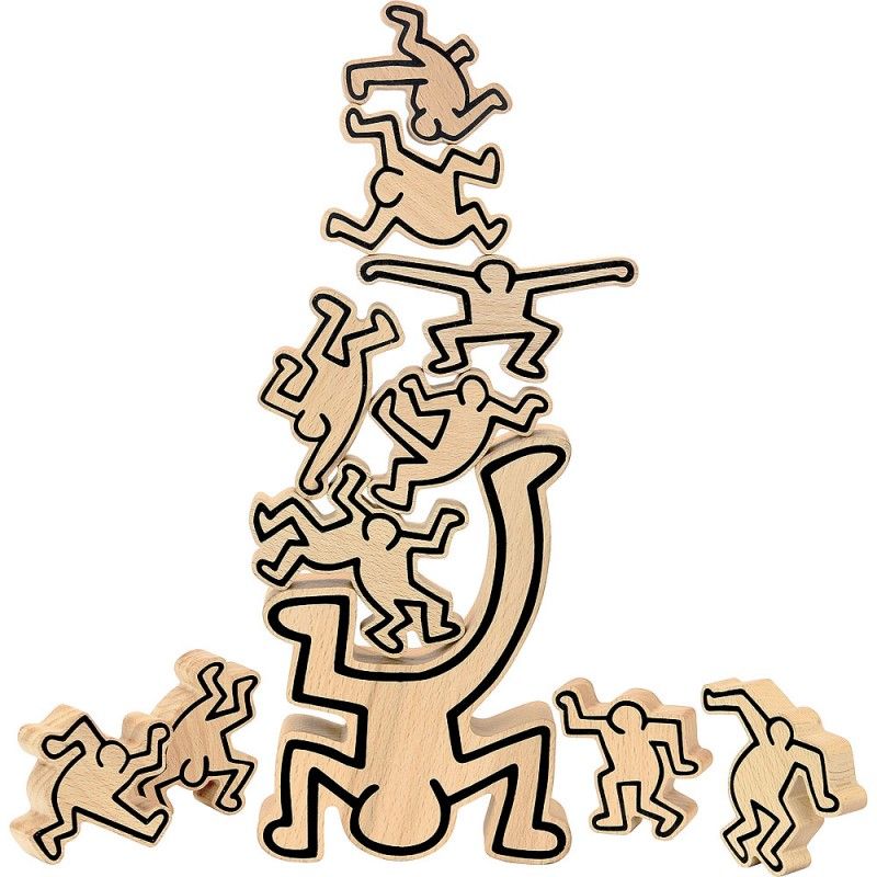 Vilac puidust figuuride virnastamise mäng Keith Haring