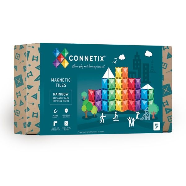 Connetix magnetilised klotsid Rainbow Rectangle Pack 18tk