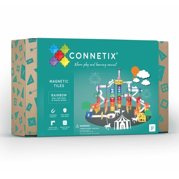 Connetix Rainbow magnetilised klotsid pallirajaga 92tk Ball Run Pack