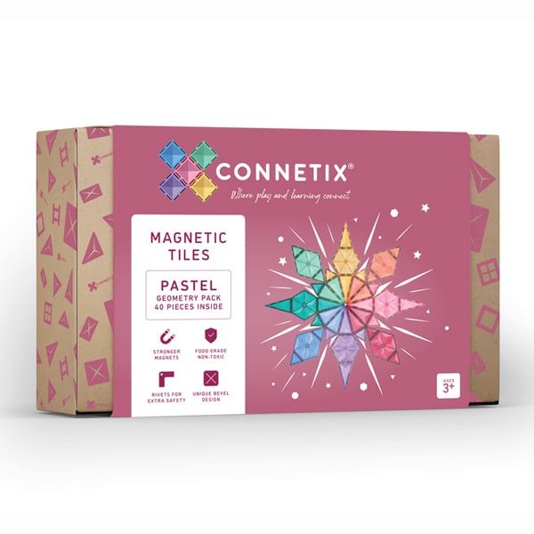 Connetix magnetilised klotsid 40tk Pastel Geometry Pack
