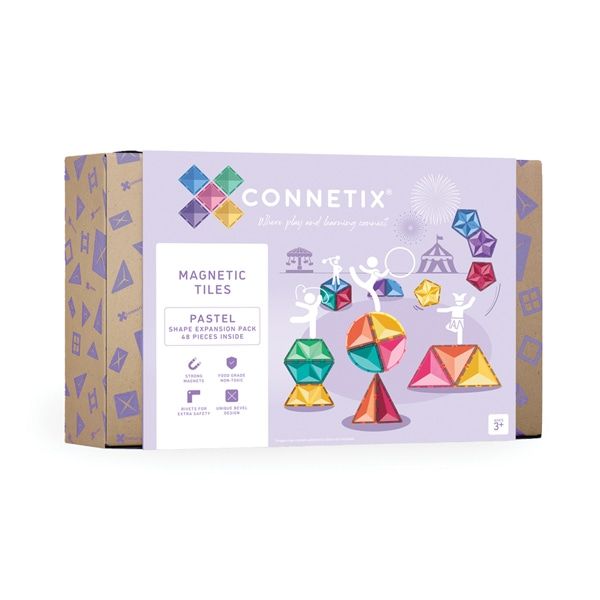 Connetix magnetilised klotsid Pastel Shape Expansion Pack 48tk