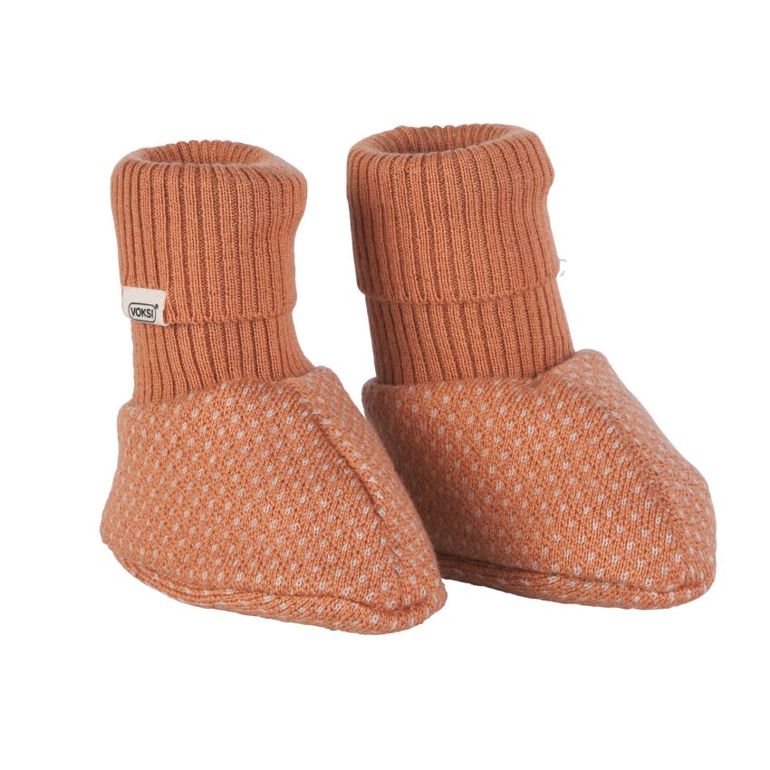 Voksi Wool meriinovillased papud Jacquard Sandstone Peach