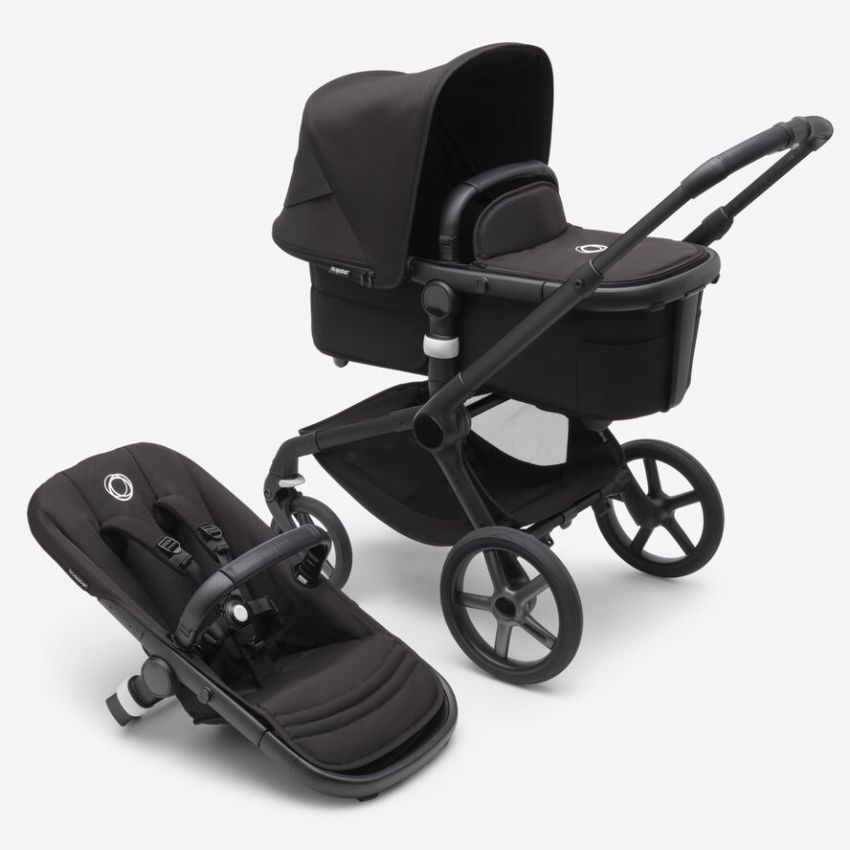 Bugaboo Fox 5 2in1 vankrikomplekt Black/Midnight Black//Midnight Black