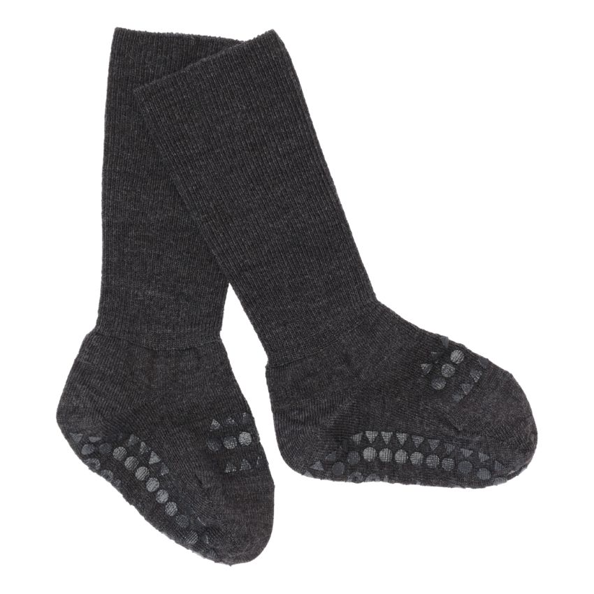GoBabyGo Merino Wool libisemiskindlad meriinovillased sokid Dark Grey Melange