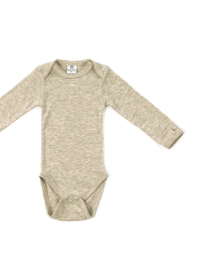 SmallStuff pitsbody pikkade varrukatega Nature Melange