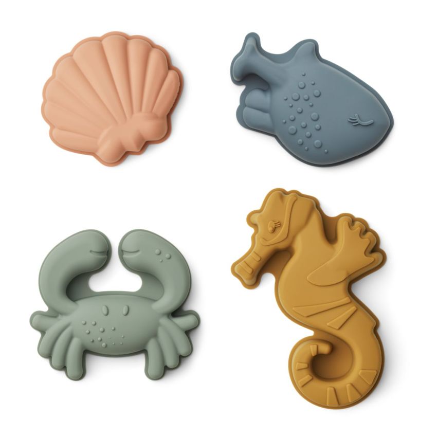 Liewood liivavormid Sea Creatures Sandy 4-pakk